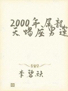 2000年属龙天蝎座男运势如何