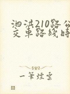 泗洪210路公交车路线时间表