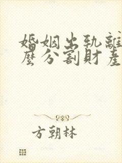 婚姻出轨离婚怎么分割财产