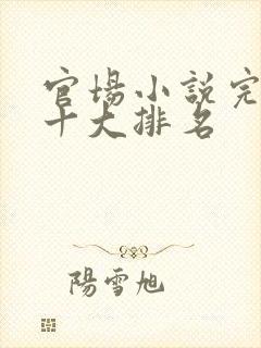官场小说完结版十大排名