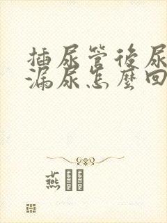 插尿管后尿道口漏尿怎么回事