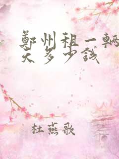 郑州租一辆车一天多少钱