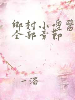 乡村小傻医小说全部章节