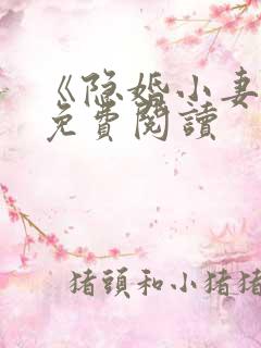 《隐婚小妻子》免费阅读
