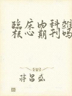 临床内科杂志是核心期刊吗