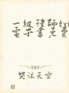 一级律师txt电子书免费下载