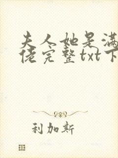 夫人她是满级大佬完整txt下载
