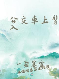 公交车上背后插入