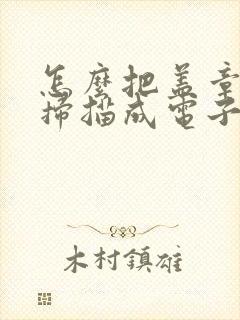 怎么把盖章文件扫描成电子版