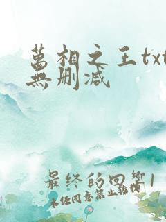 万相之王txt无删减