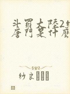 斗罗大陆2绝世唐门是什么时候出的
