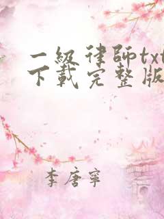 一级律师txt下载完整版