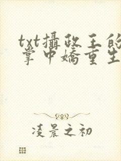 txt摄政王的掌中娇重生了下载