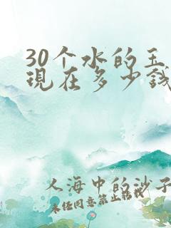 30个水的玉米现在多少钱一斤