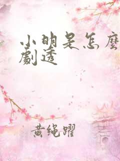 小明是怎么死的剧透