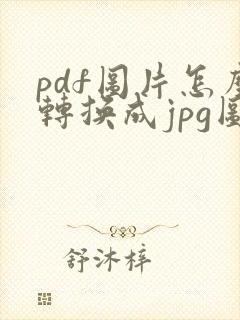 pdf图片怎么转换成jpg图片