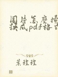 图片怎么扫描转换成pdf格式
