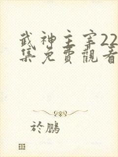 武神主宰225集免费观看
