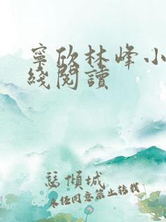 宁欣林峰小说在线阅读