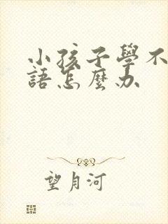 小孩子学不会英语怎么办