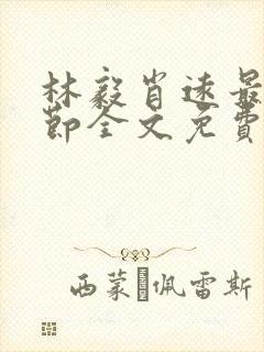 林毅肖远最新章节全文免费阅读