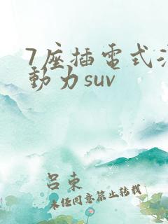 7座插电式混合动力suv