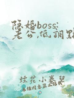 隐婚boss:老公,低调点 小说