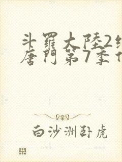 斗罗大陆2绝世唐门第7季什么时候出