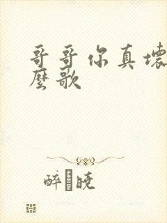 哥哥你真坏是什么歌