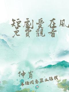 短剧爱在风雨后免费观看