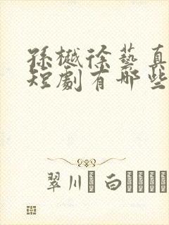 孙樾徐艺真演的短剧有哪些