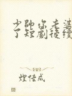 少帅你老婆又跑了短剧后续