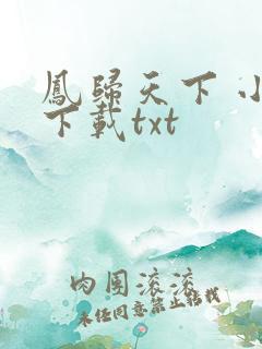 凤归天下 小说下载txt