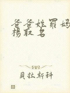 爸爸姓罗妈妈姓杨取名