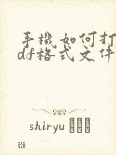 手机如何打开pdf格式文件