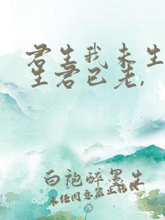 君生我未生,我生君已老,