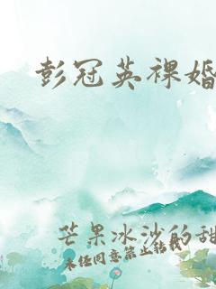 彭冠英裸婚时代
