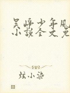 吴峥少年风水师小说全文免费阅读
