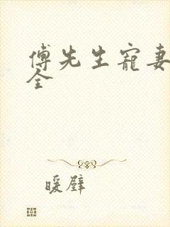 傅先生宠妻无度全