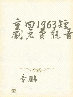 重回1963短剧免费观看全集