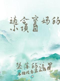 适合宝妈的创业小项目