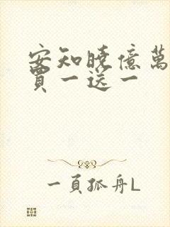 安知晓亿万老婆买一送一