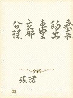 公交车的乘车码从哪里出来呀