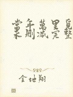 当年万里觅封侯未删减完整版