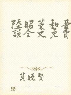 陆昭菱和晋王小说全文免费阅读