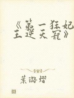 《第一狂妃:邪王逆天宠》