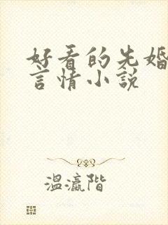 好看的先婚后爱言情小说