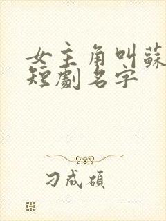 女主角叫苏念的短剧名字