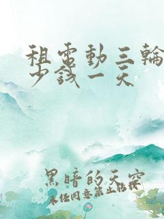 租电动三轮车多少钱一天