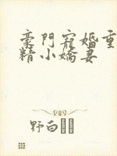 豪门宠婚重生戏精小娇妻